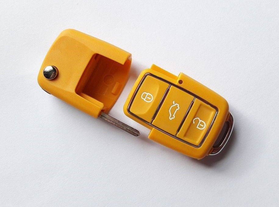CARCASA LLAVE 3B SKODA PLEGABLE PERFIL HU66 AMARILLO